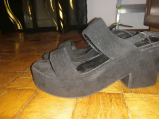 Sandali simil camoscio neri tg 39