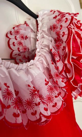 Vestido Flamenco Niña Rojo y Blanco