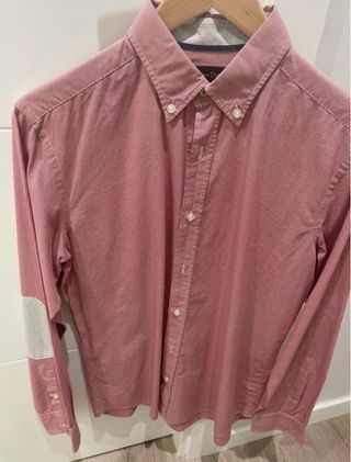 Camisa Massimo Dutti cuadros roja Talla S