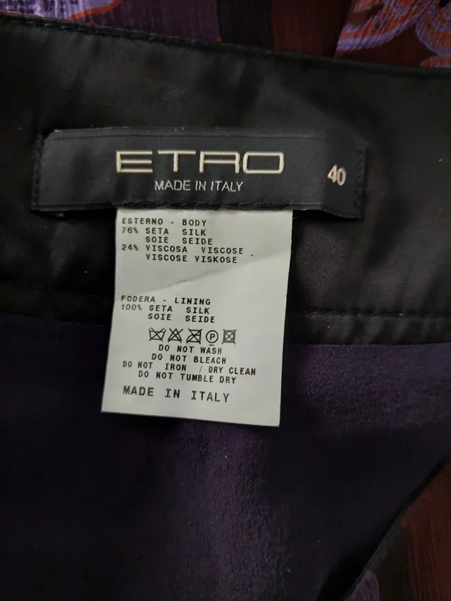 Falda Etro Seda Estampada