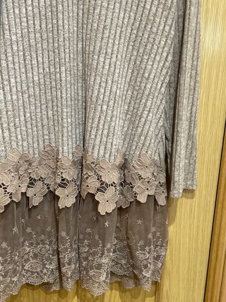 Vestido para mallas leggins beige Miel talla 1xl