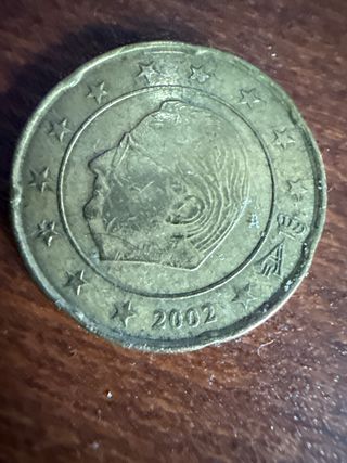 Moneda 20 céntimos Bélgica 2002