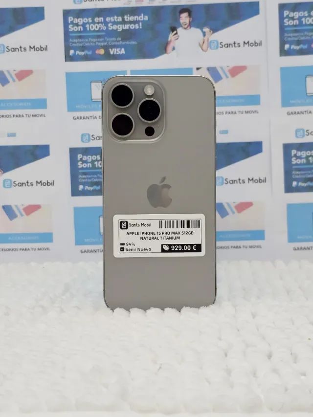 iPhone 15 Pro Max 512 GB Titanio naturale usato