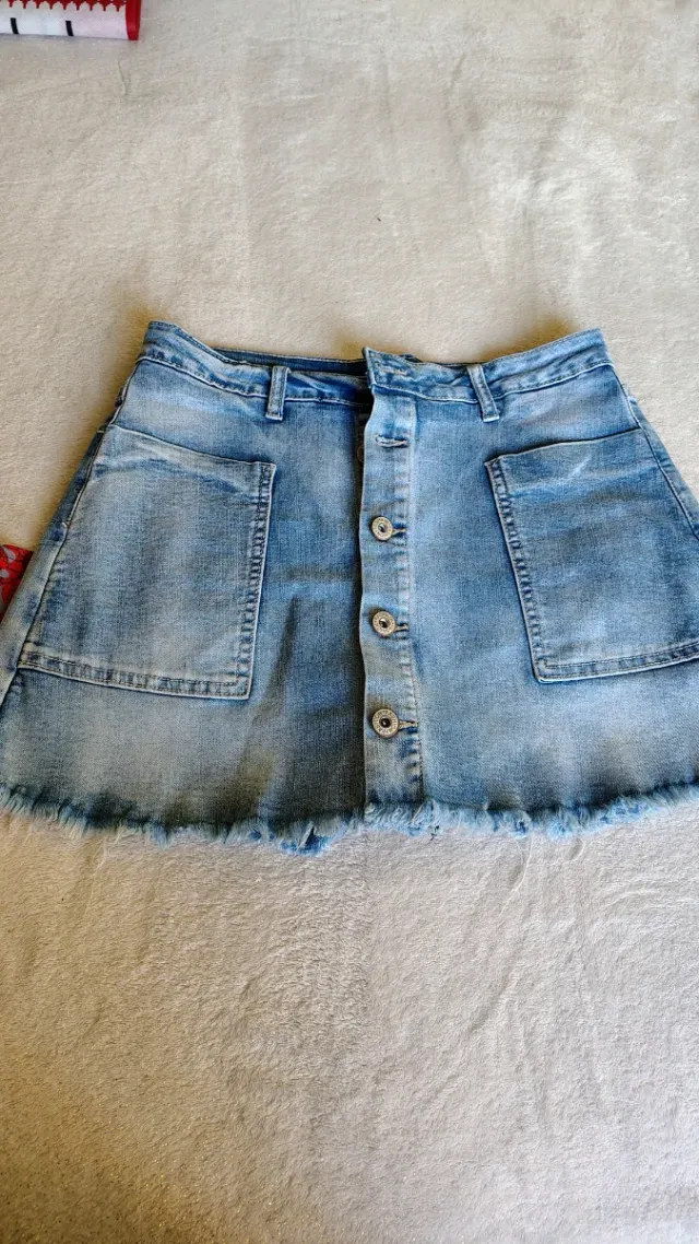 Minifalda vaquera pantalón 