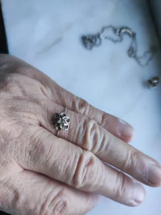 Anillo Plata Ley Flor