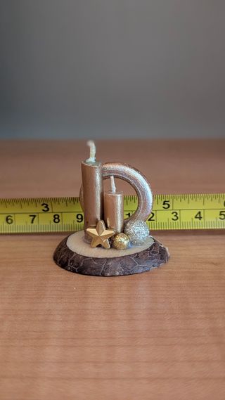 Centro de mesa Navidad miniatura dorado