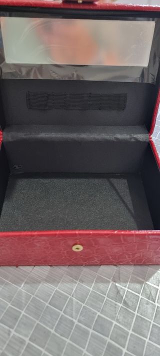 Portagioie rosso effetto coccodrillo