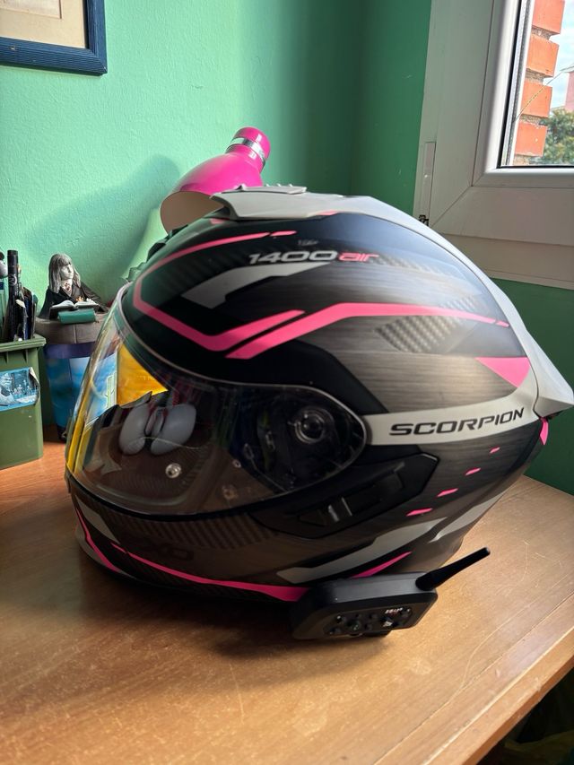 Casco Scorpion EXO-1400 Air Negro/Rosa