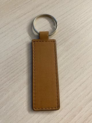 Portachiavi in vera pelle marrone