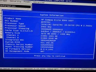 HP 8300 USDT i5-3470S PC de sobremesa mini