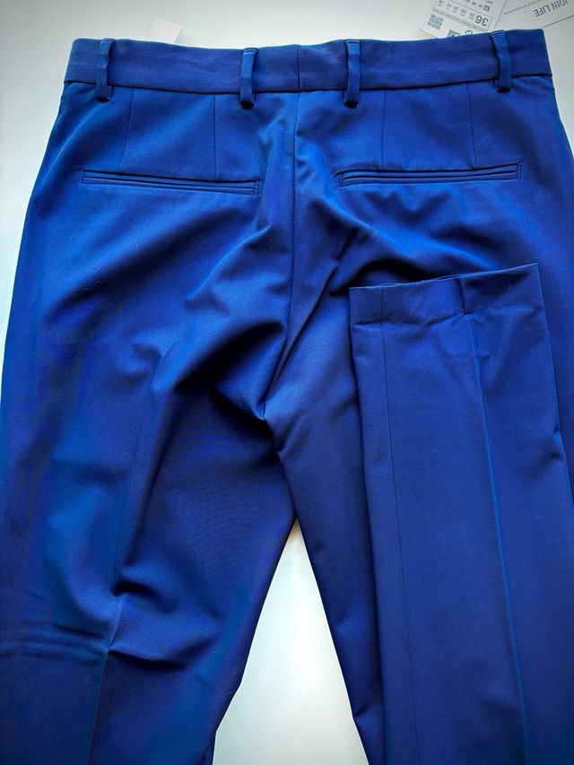 Pantalón Zara Slim Fit Azul