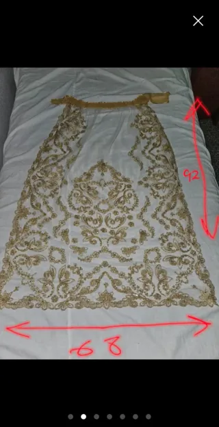 Manteleta Fallera Bordada Dorada