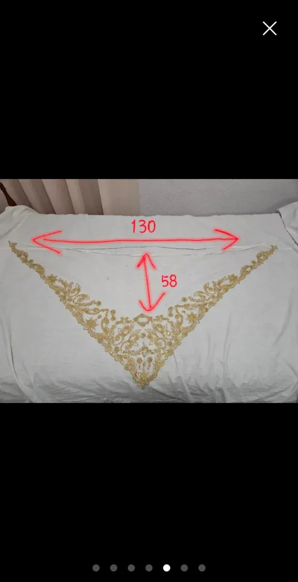 Manteleta Fallera Bordada Dorada