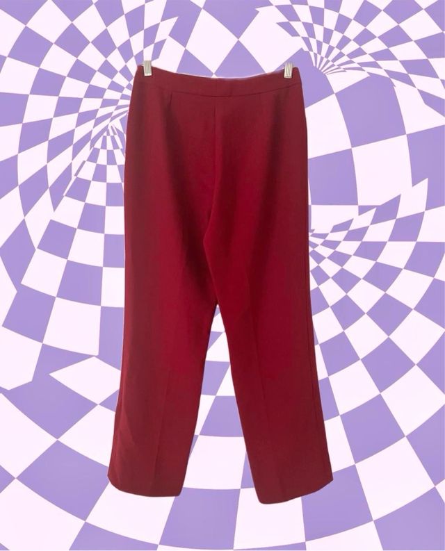Pantaloni dritti bordeaux vintage