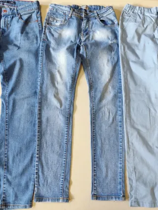 3 Calças de Ganga Rapaz (11-12 anos)