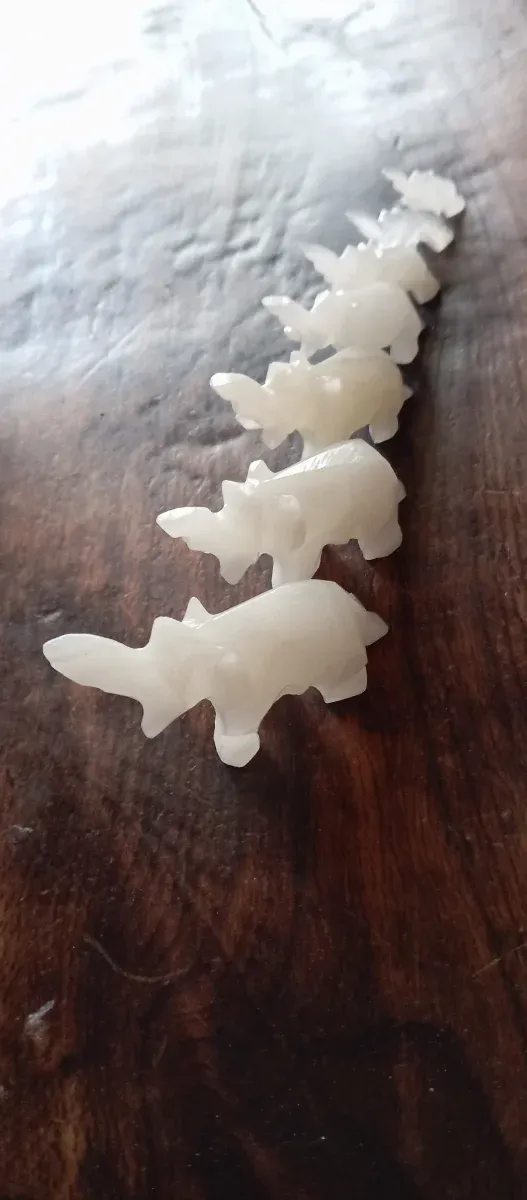 Lote 7 Elefantes de la Suerte Blancos