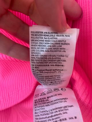 Jersey H&M cuello alto rosa chicle