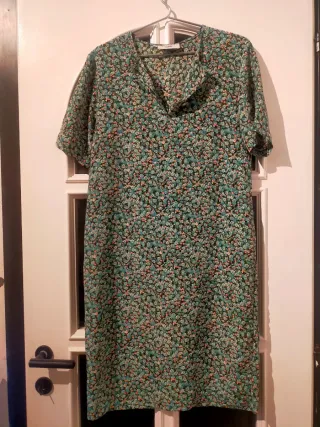 Abito fantasia floreale verde