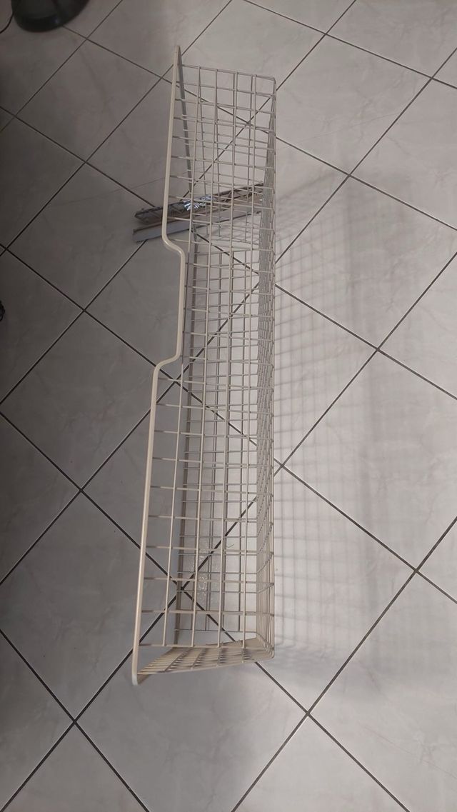 Cestone a rete in metallo beige