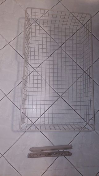 Cestone a rete in metallo beige