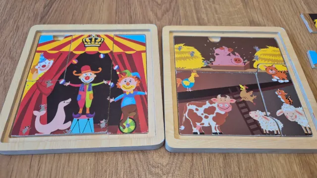 2 Puzzles de Madera 3 Niveles