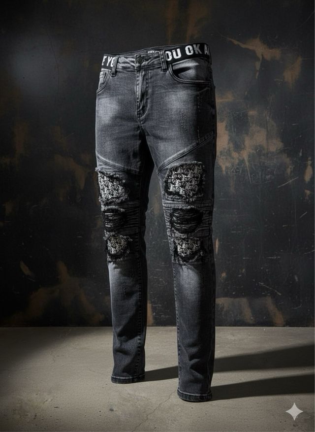 Pantalones vaqueros grises, nuevos