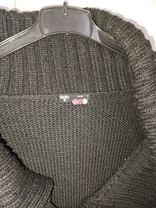 Chaquetilla de punto negra mujer