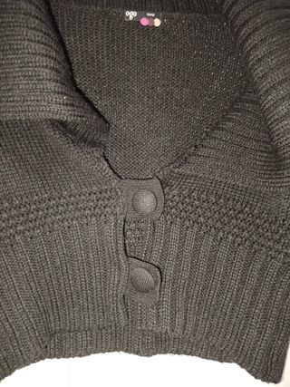 Chaquetilla de punto negra mujer