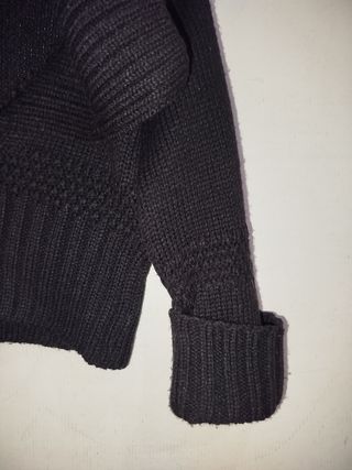 Chaquetilla de punto negra mujer