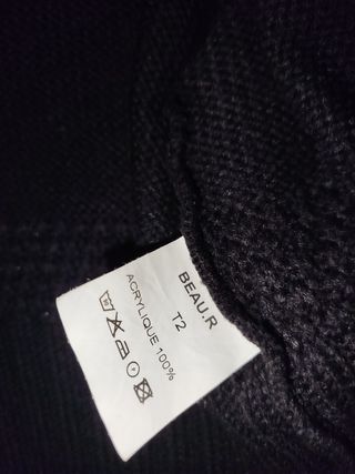 Chaquetilla de punto negra mujer