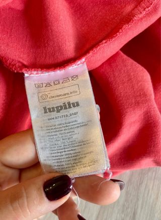Maglietta rosa Lupilu 4-6 anni 100% cotone