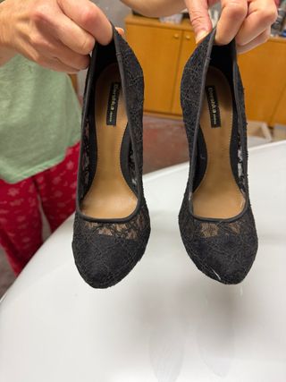 Zapatos de tacón Bershka negros talla 38