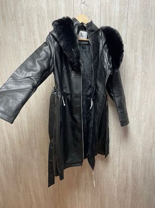 Gabardina Negra Mujer