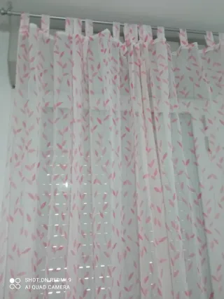 Tende a pannello rosa con motivo foglia possibilit