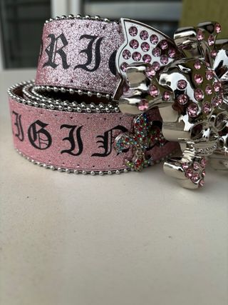 Y2K BB Simon Skeleton Diamond Belt Streetwear