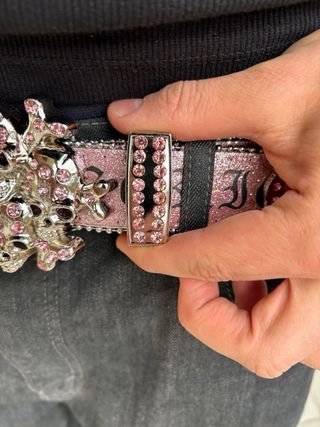 Y2K BB Simon Skeleton Diamond Belt Streetwear