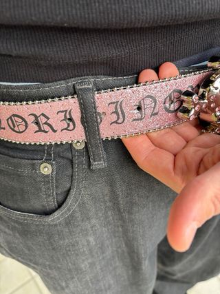 Y2K BB Simon Skeleton Diamond Belt Streetwear