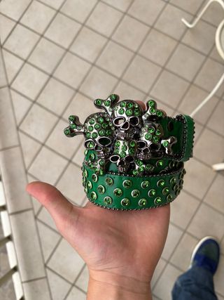 Y2K BB Simon Skeleton Diamond Belt Streetwear