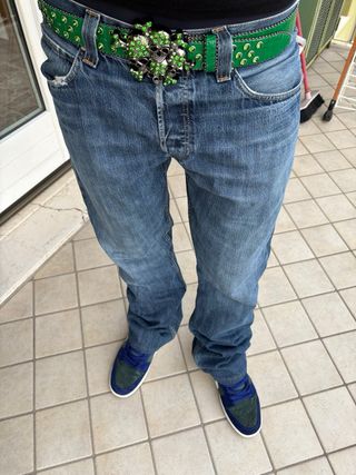 Y2K BB Simon Skeleton Diamond Belt Streetwear