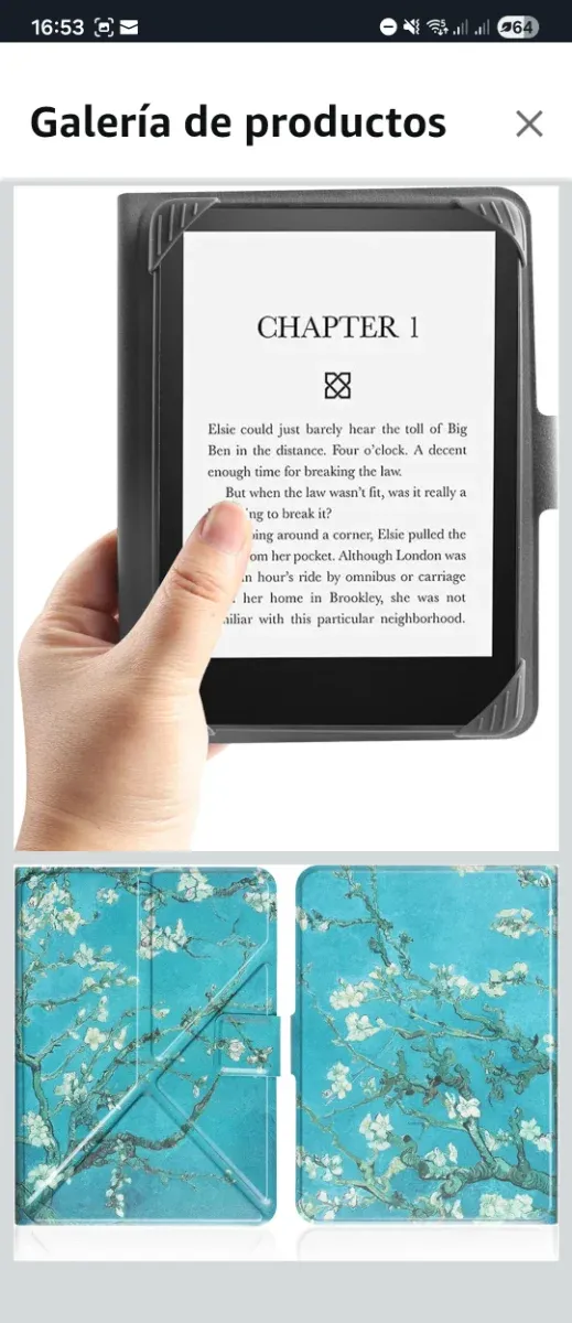 Funda Kindle Paperwhite 6 azul marino/turquesa
