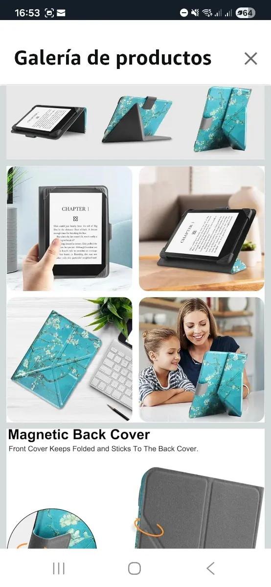 Funda Kindle Paperwhite 6 azul marino/turquesa