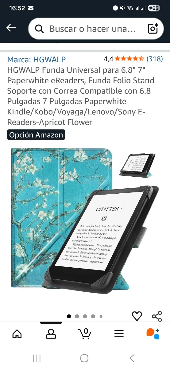 Funda Kindle Paperwhite 6 azul marino/turquesa