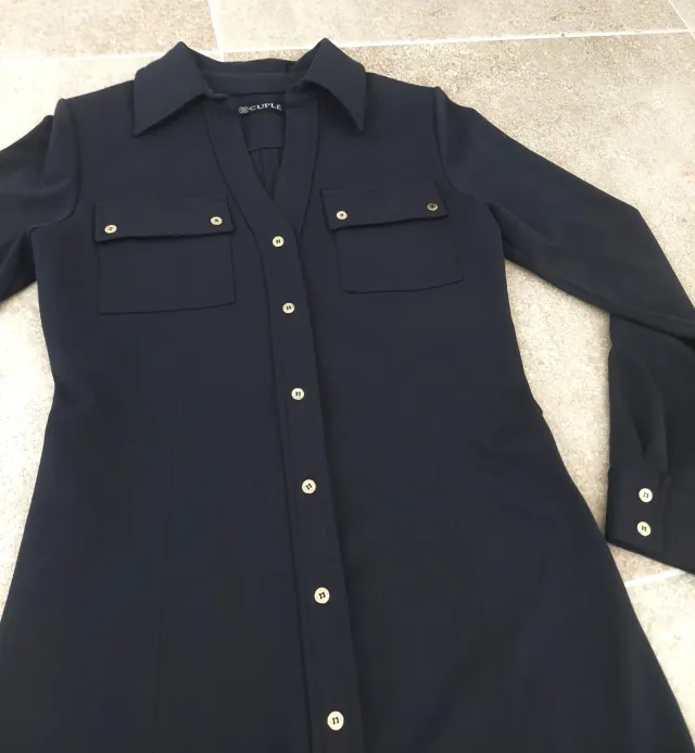 Vestido midi Cuplé azul marino  Talla L