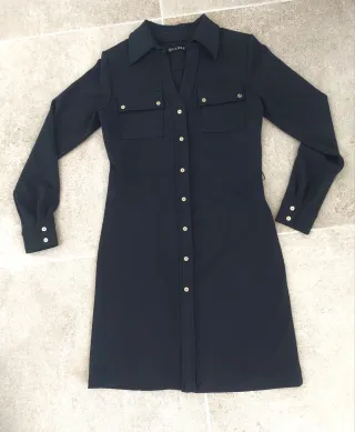 Vestido midi Cuplé azul marino Talla S