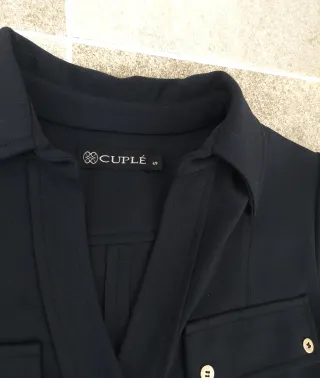 Vestido midi Cuplé azul marino Talla S