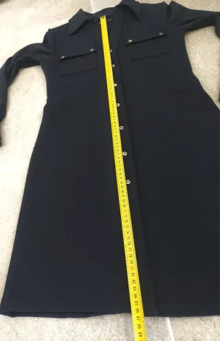 Vestido midi Cuplé azul marino Talla S