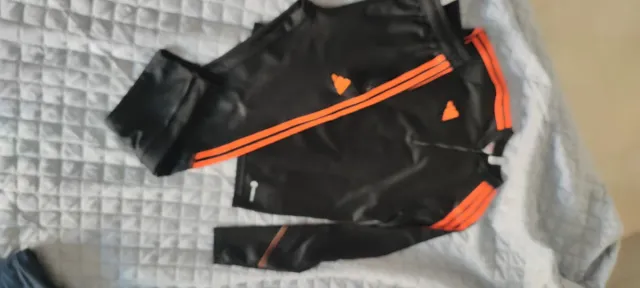 Chándal Adidas T13-14 Negro/Naranja