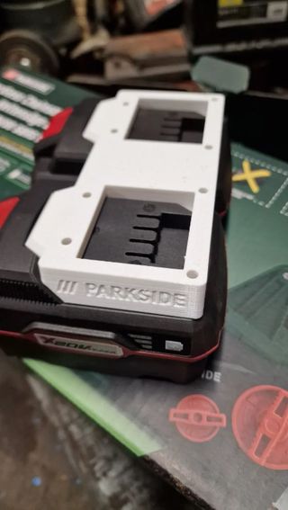 2 Soportes rectos para 2 baterías PARKSIDE 20 V