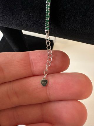 Bracciale Tennis Argento 925 con Zirconi Verdi