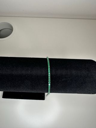 Bracciale Tennis Argento 925 con Zirconi Verdi